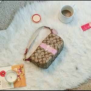 Coach Handbag w/ Pink Accents